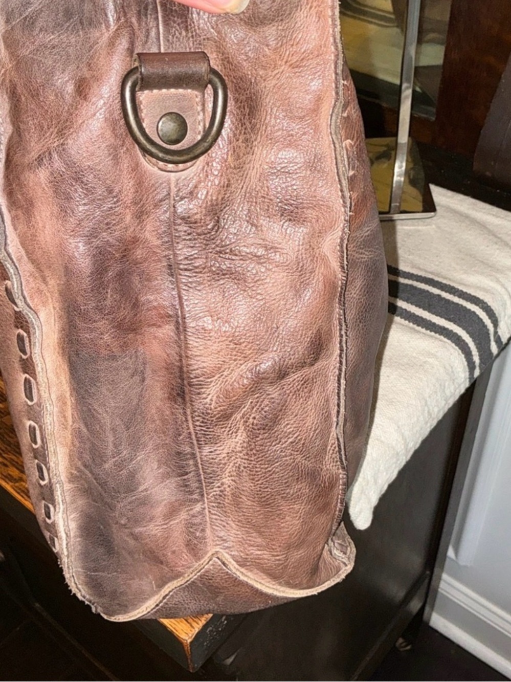 Bed Stu Distressed Brown Leather Tote - Picture 10 of 13